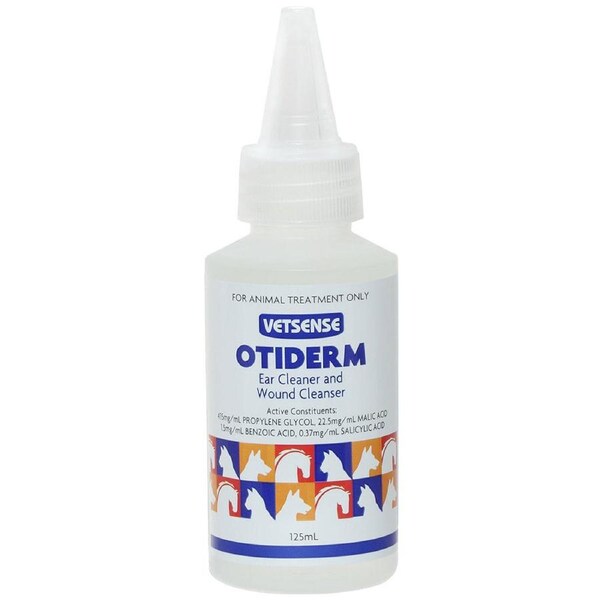 Vetsense Otiderm Wound & Ear Cleaner For Pet Horses Dogs & Cats 125ml