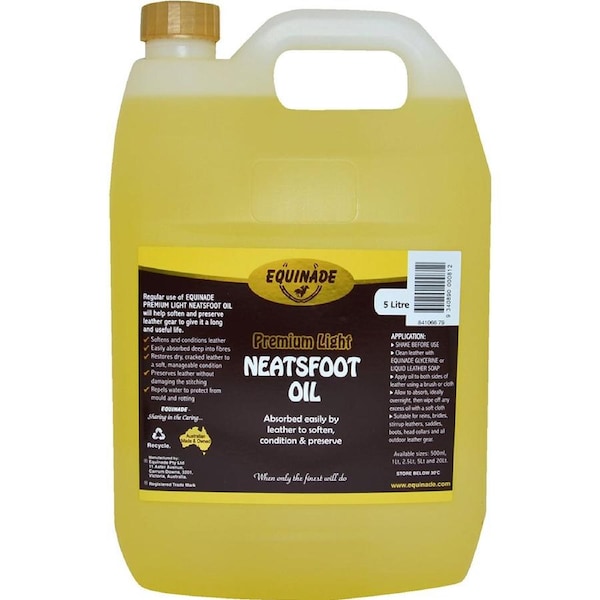 Equinade Light Neatsfoot Oil For Horse Personal Leather Care 5L