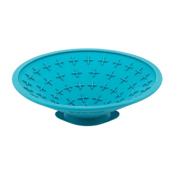 Lickimat Splash Wall & Floor Suction Slow Feeder Dog Bowl - Blue