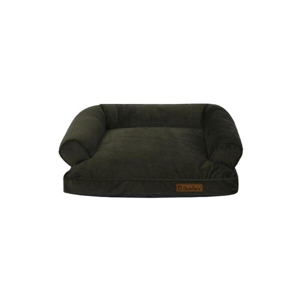 Corduroy Pet Sofa Bed (Green) - Medium