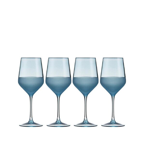 4pc Ladelle Panama Durable Beverage Wine Glass Drinkware/Barware Ocean