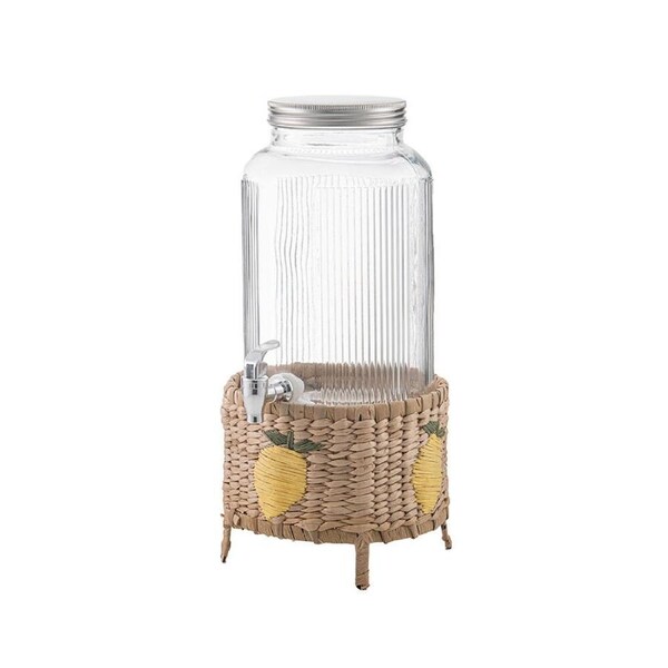 Ladelle Capri Ceramic Drink/Beverage Dispenser Storage Container Clear