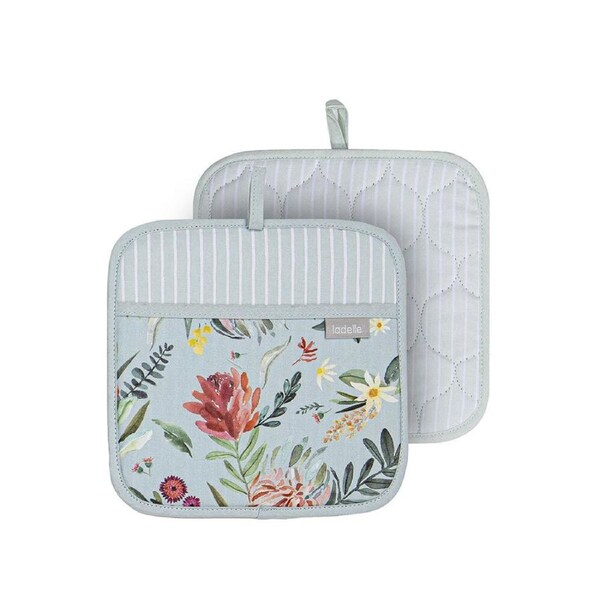 2pc Ladelle Esperance Pot Holder Heat Resistant Kitchen Glove Washable