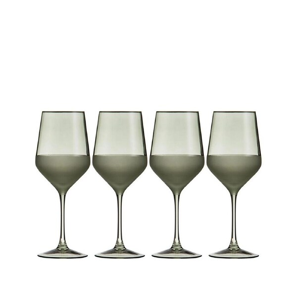 4pc Ladelle Panama Durable Beverage Wine Glass Drinkware/Barware Moss