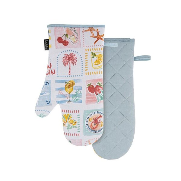 Ladelle Capri Oven Cooking Mitt Padded Heat Resistant Pot Holder Glove