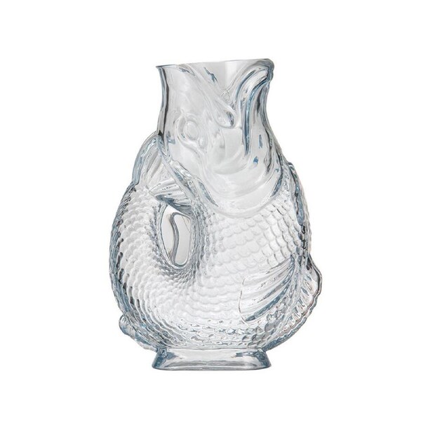 Ladelle Capri Ceramic Ocean Fish Jug Home/Kitchen/Table Decor Clear