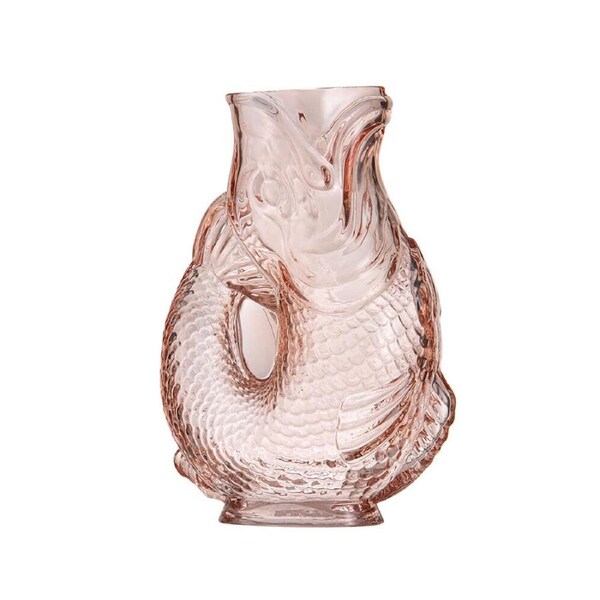 Ladelle Capri Coral Ceramic Fish Serving Jug Pitcher Beverage Container