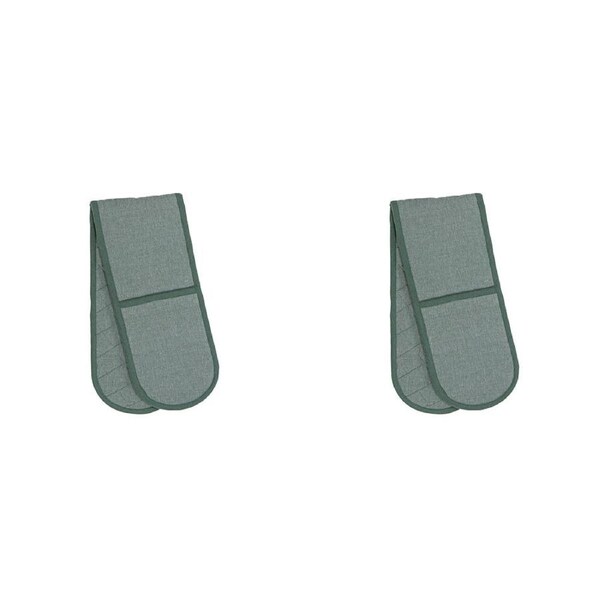 2PK Eco Ladelle Recycled Leaf Double Oven Mitt Heat Resistant Kitchen Glove