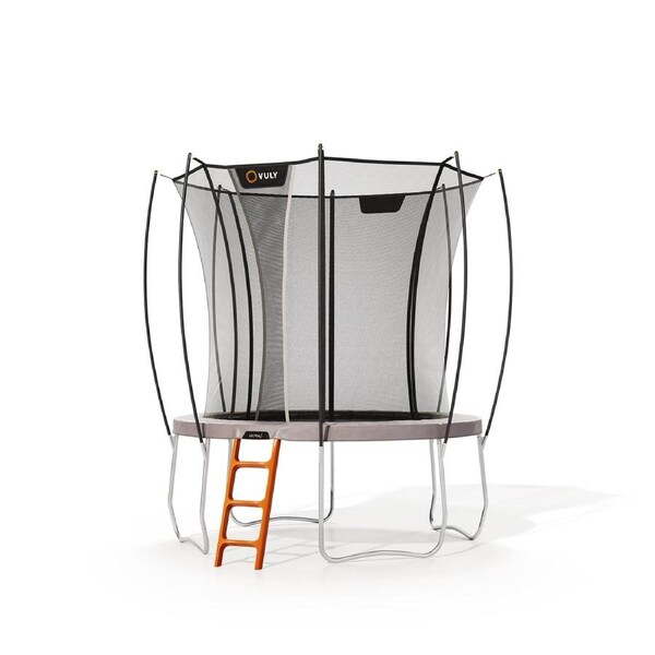 VULY Ultra 2 Small 9ft Trampoline with Enclosure - Round Kids Trampolines Bundle With Ladder