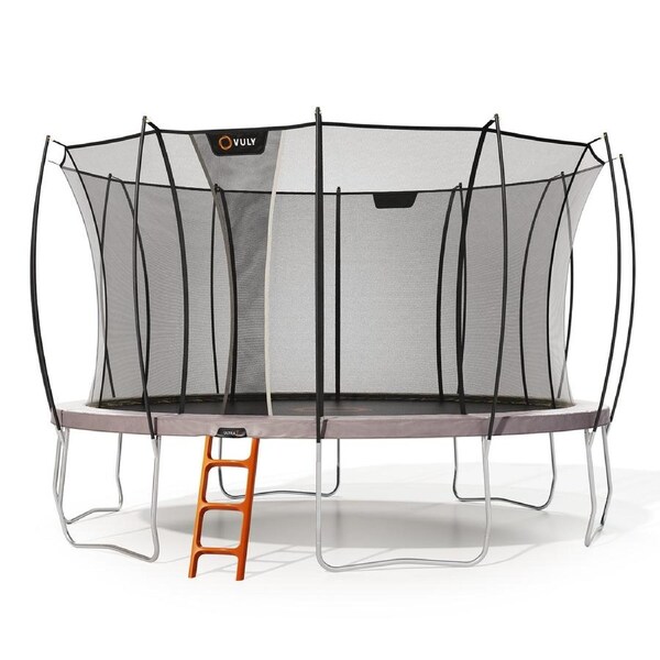 VULY Ultra 2 Extra Large 15ft Trampoline with Enclosure - Round Kids Trampolines Bundle With Ladder