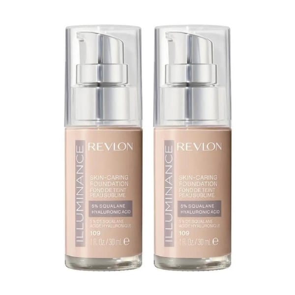 2 x Revlon Illuminance Skin-Caring Foundation 30mL - 109 Light Ivory