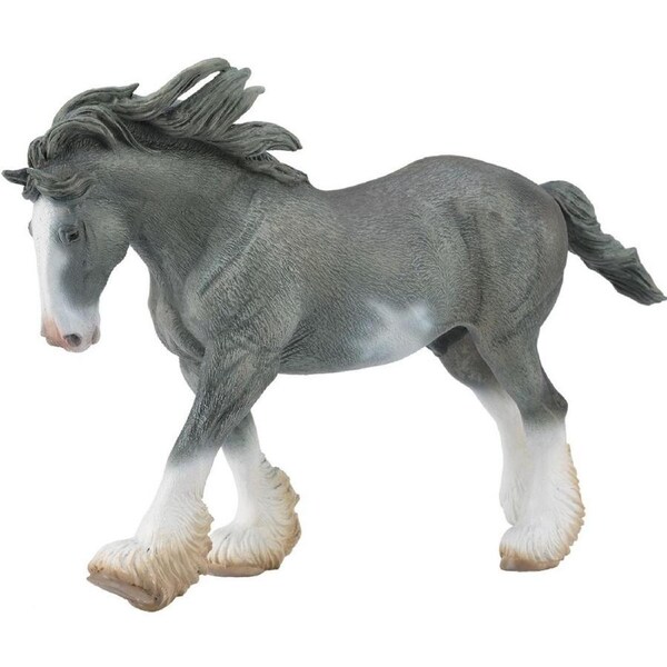 Collecta Clydesdale Stallion Blk Sabino Roan