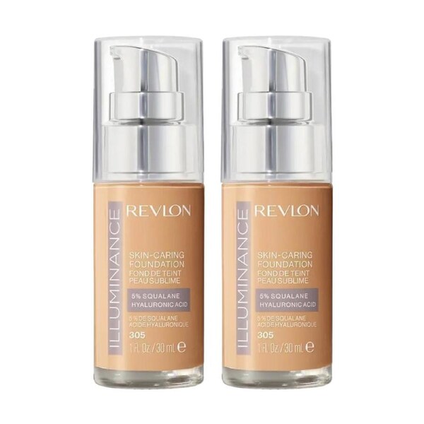 2 x Revlon Illuminance Skin-Caring Foundation 30mL - 305 Medium Sand