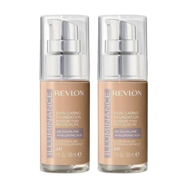 2 x Revlon Illuminance Skin-Caring Foundation 30mL - 317 Tan Sand