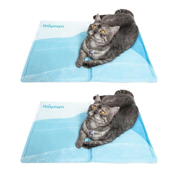 2PK Ibiyaya Chill Pad Dog/Cat Self Cooling Mat 50x65cm Ocean Breeze
