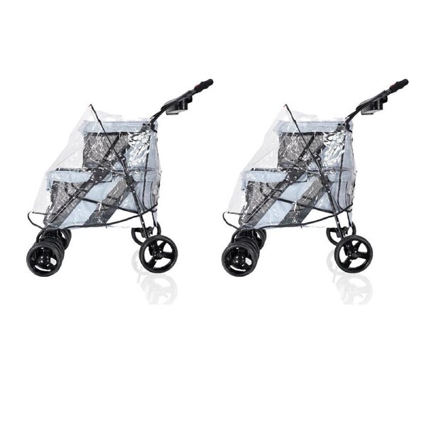 2PK Ibiyaya Universal Waterproof Raincover For Pet Stollers/Prams/Carriers
