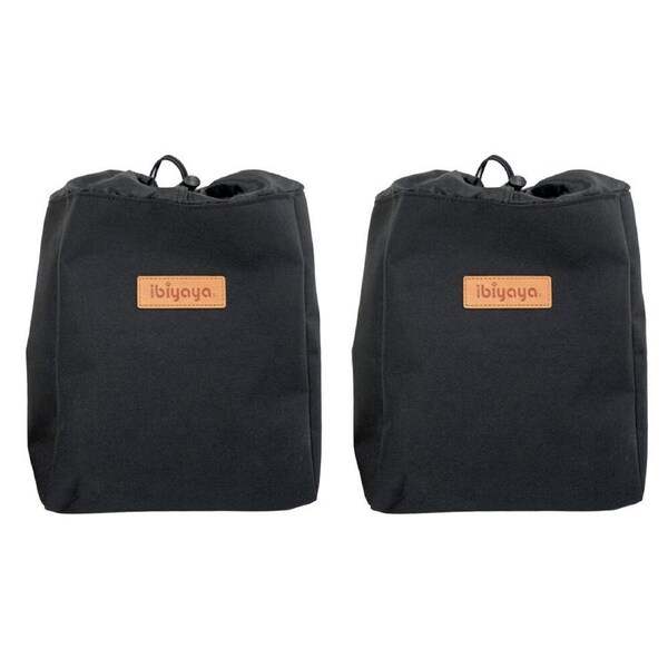 2PK Ibiyaya Molle Storage Pouch/Accessory for Pet Strollers/Carriers Black