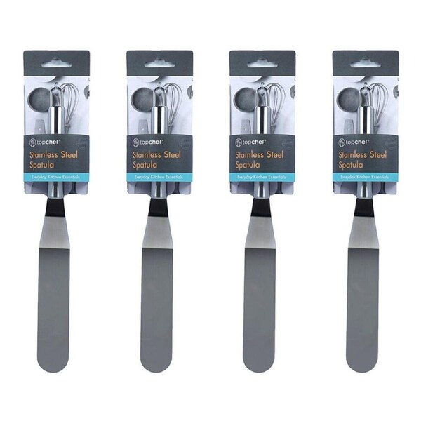 4PK Topchef Stainless Steel Cake Spatula Kitchen Utensil 31cm Silver