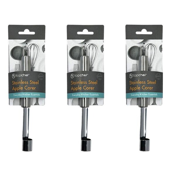 3PK Topchef Stainless Steel Apple Corer Kitchen Utensil 19.5cm Silver