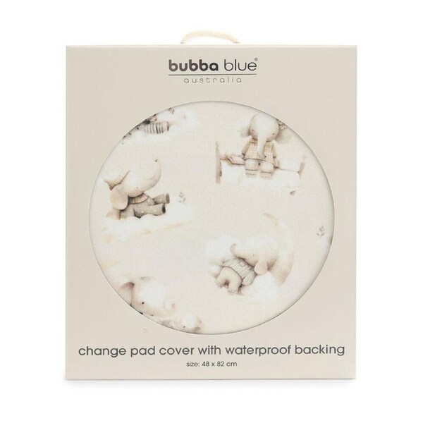 Bubba Blue Elephant Bedtime Waterproof Change Mat Cover 48x82cm