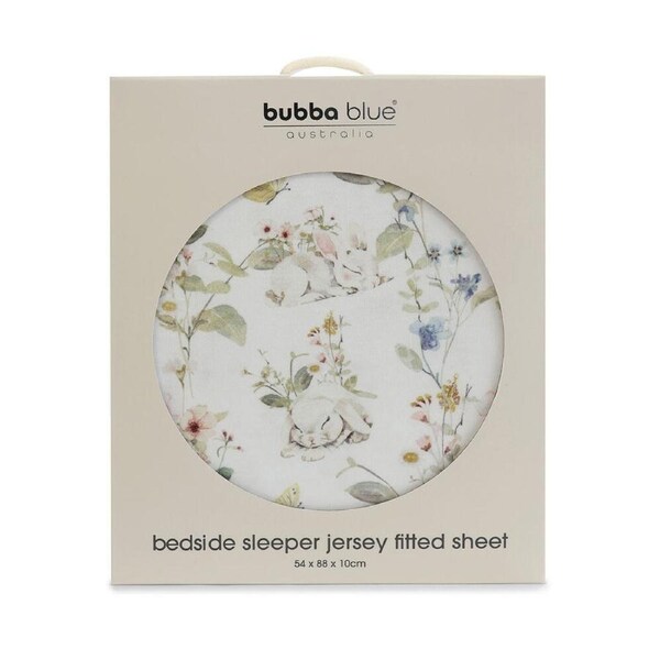 Bubba Blue Sleeping Bunny Jersey Bedside Sleeper Fitted Sheet 54x88x10cm
