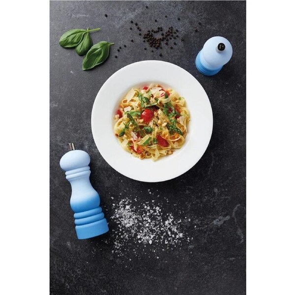 Salt/Pepper Grinder Blue - Ceramic Ombre Capstan Mill Kitchen - 2x Mastercraft 17cm -