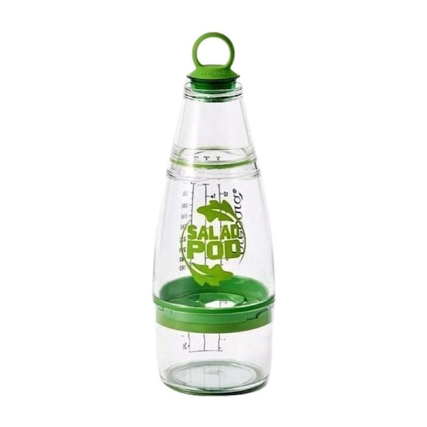 Prepara Salad Pod Dressing Sauce Shaker Mixer Bottle 355ml Green