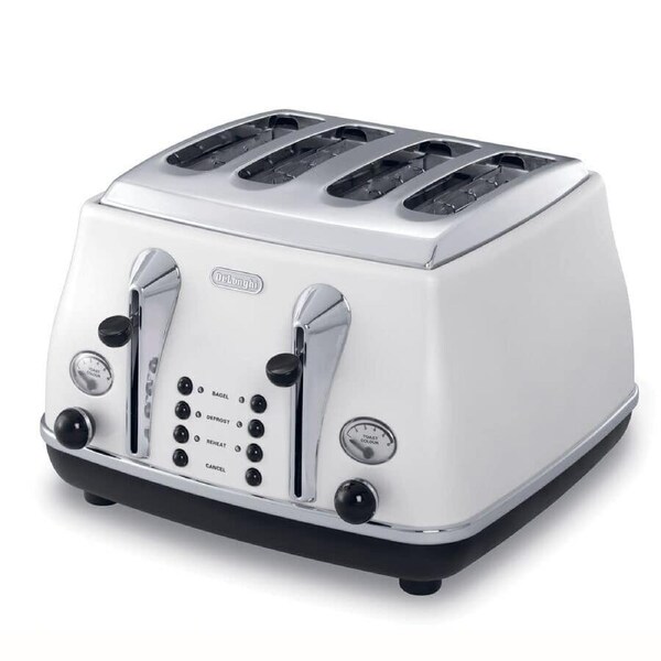 DeLonghi Icona Classic 4 Slice Toaster White CTO4003W