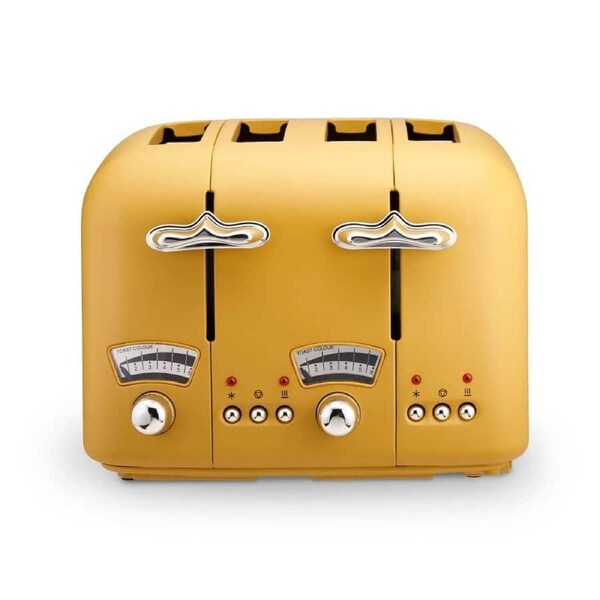 DeLonghi Argento Silva 4 Slice Toaster Yellow CT04Y