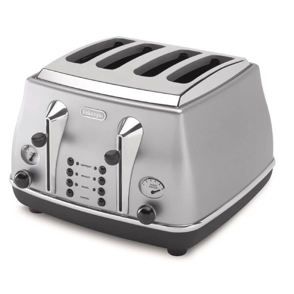 DeLonghi Icona Classic 4 Slice Toaster Silver CTO4003S