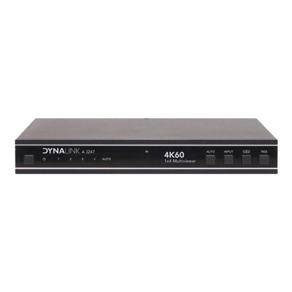 Dynalink 4x1 HDMI Multiviewer Seamless UHD 4K Video Switcher EDID Management BLK