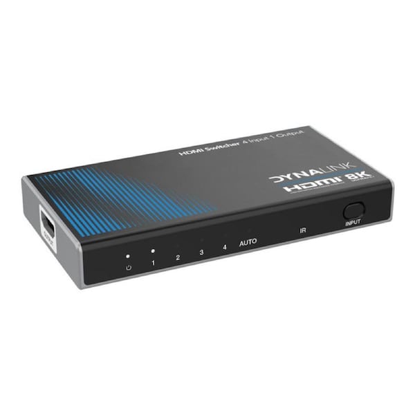 Dynalink A3105 8K 48Gbps 4 Way HDMI Switcher 48Gbps Video Bandwidth 122W×65D×19H