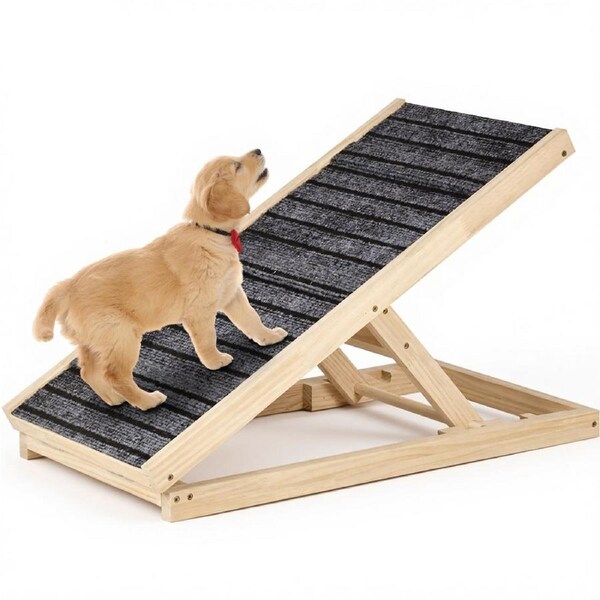 Advwin Pet Ramp Pet Stairs Steps 3 Height Adjustable Non-Slip