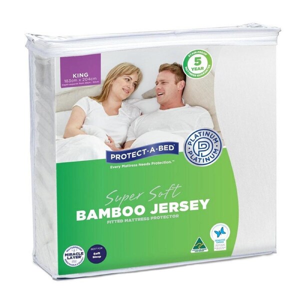 Bamboo Jersey Mattress Protector King