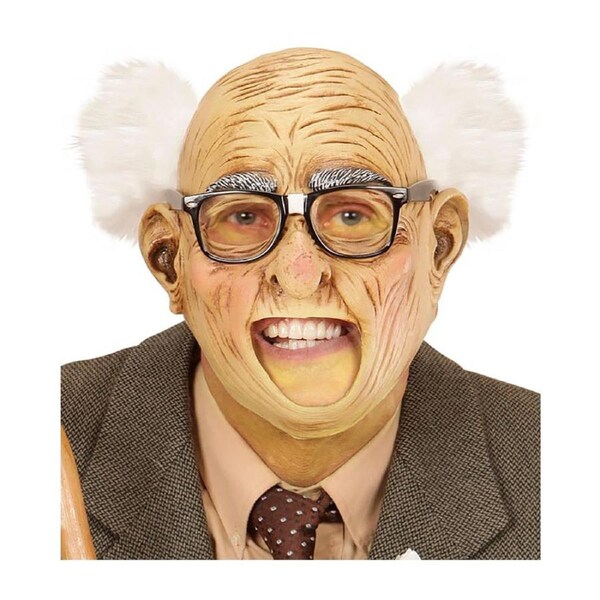 Grandpa Open Mouth Mask with Hair