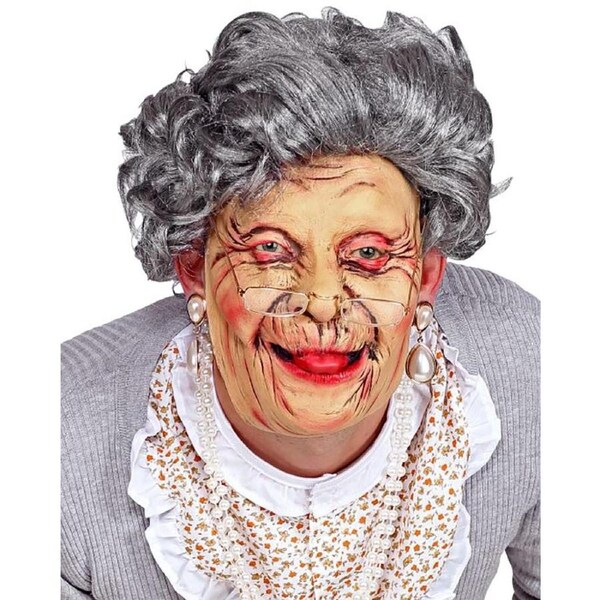 Old Woman Half Face Mask