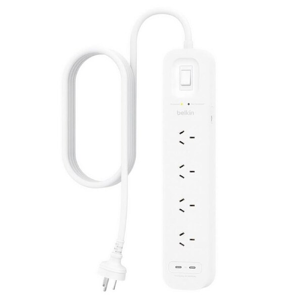 Belkin SurgePro 4-Outlet Surge Protector with Dual USB-C 30W (SRB005au2m)