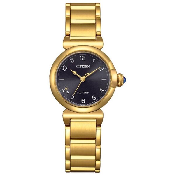 Citizen L Mae Eco-Drive Black Dial Stainless Steel Ladies Watch (EM1132-88H)