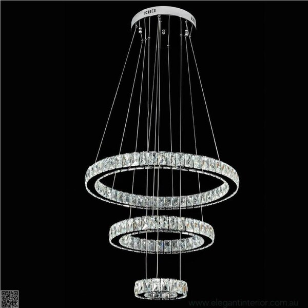 Diana- 3 Ring Crystal Chandlier (Custom made)