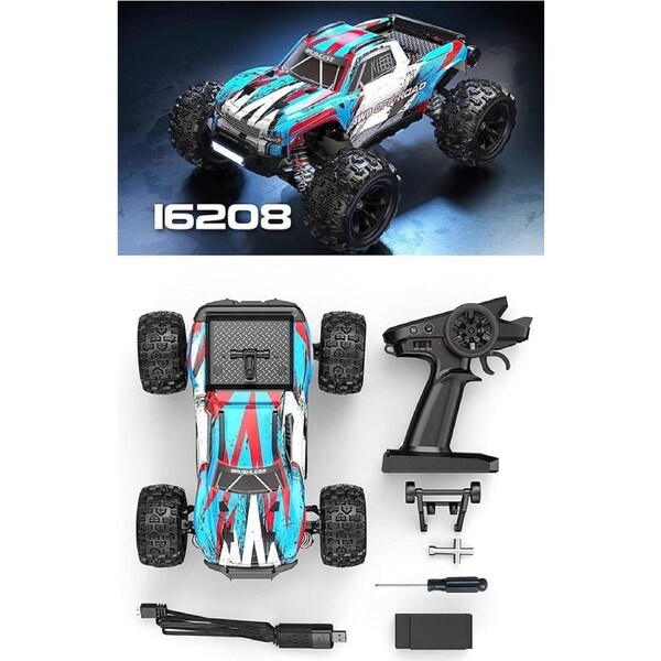 MJX 16208 1/16 Hyper Go 4WD Off-road Brushless 2S Lipo RC Monster Truck 2.4Ghz RTR
