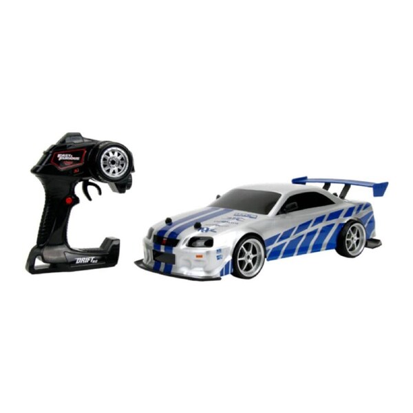 Jada 1:10 Scale Fast & Furious 2002 Nissan Skyline GT-R BNR34 Remote Control Car