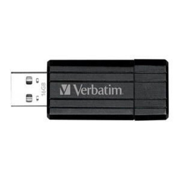 Verbatim Store'n'Go Pinstripe USB 2.0 Drive 16GB, Slim Retractable Design, 2
