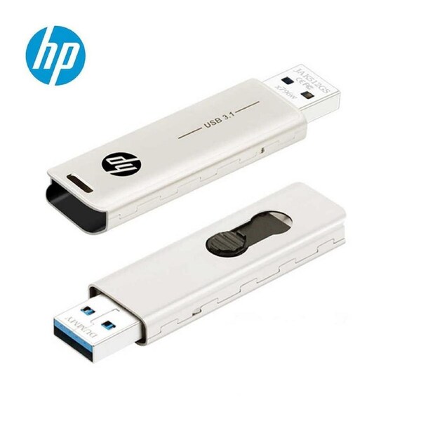 HP X796W 64GB USB 3.1 Type-A 70MB/s Flash Drive Memory Stick Thump Key 0 C to 60 C 5V Capless Push-Pull Design External Storage for Windows 10 11