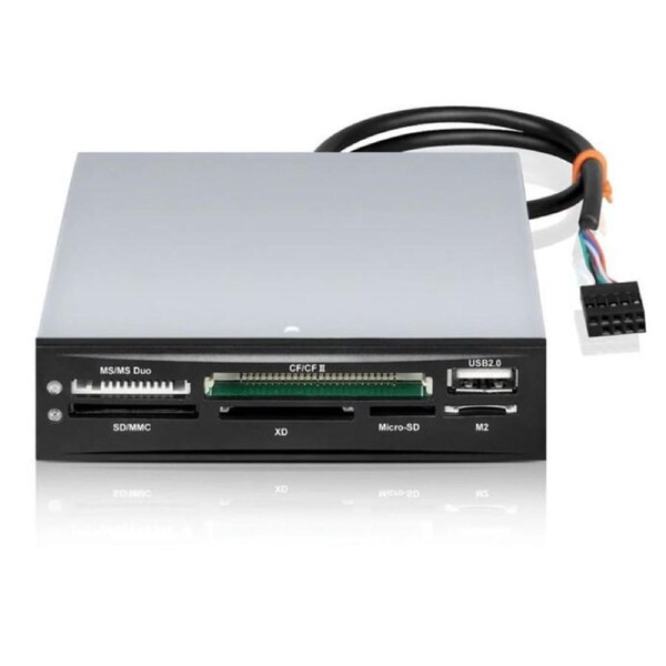 Astrotek 3.5' Internal Card Reader Black All In One USB2.0 Hub CF MS SD Flash Memory Card