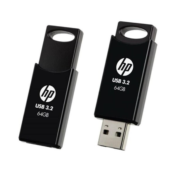 HP 712B 64GB USB 3.2 Flash Drive Memory Stick Thump Key External Storage Capless Sliding Design Compatible with Windows 10 11 Mac (>16GB/32GB)