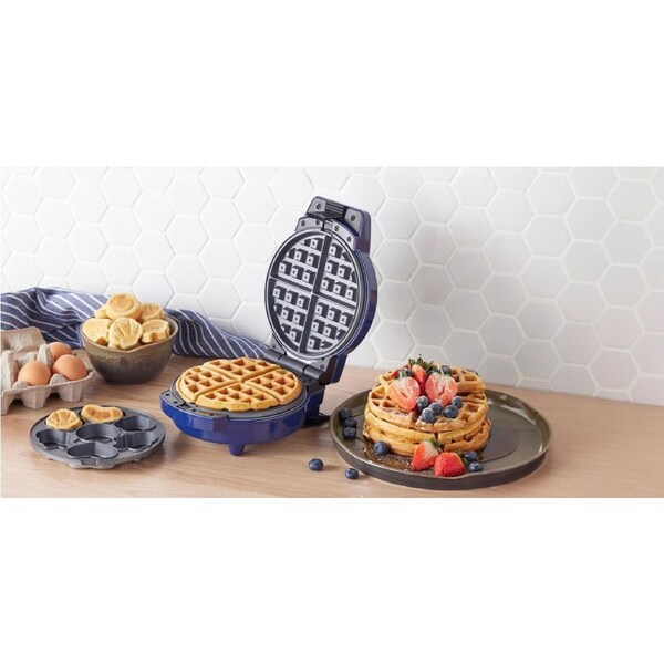 Davis & Waddell Electric Multi Snack Maker For Mini Waffle Omelette Pancakes Blue / 22.2x16.8x10.3cm
