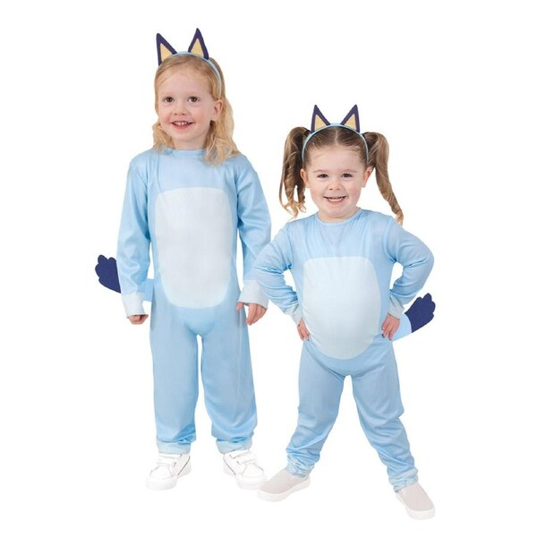 Bluey Classic Jumpsuit Costume w/ Headpiece Halloween Party One Piece Blue T