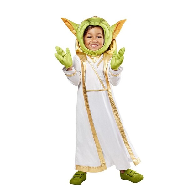 3pc Master Yoda Young Jedi Deluxe Robe/Headpiece/Glove Kids Costume Set S