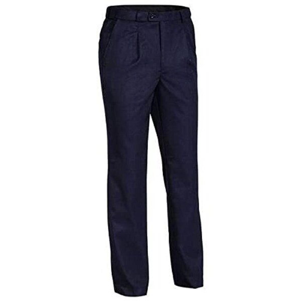 Mens Permanent Press Trousers Pants - Navy 112R