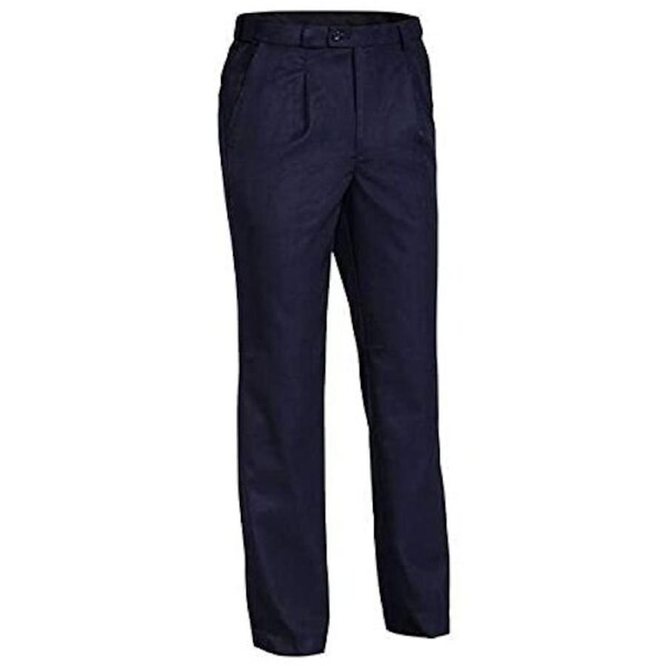 Mens Permanent Press Trousers Pants - Navy 112S